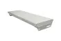 Aluminiumstufe rutschhemmend inkl. 2 Deckel & 2 Winkel und Schrauben - Ausführung: Edelstahloptik, Breite: 800 mm, Tiefe: 270 mm