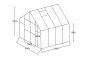 Gewächshaus Rosmarin - Farbe: schwarz, Ausführung: Echtglas 4 mm, Länge: 3350 mm, Breite: 3350 mm, Höhe: 2540 mm