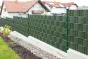 Sichtschutzstreifen Rattan für Doppelstabgitter- & Schmuckzäune - Farbe: grün