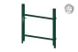 Alu Türrahmen 1-flügelig ohne Füllung (Profil: 63 mm) - Flügelhöhe: 940-1500 mm, Anschlag: links, Farbe: grün