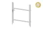 Alu Türrahmen 1-flügelig ohne Füllung (Profil: 63 mm) - Flügelhöhe: 900-1500 mm, Anschlag: links, Farbe: grau 5S