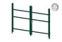 Alu Türrahmen 2-flügelig ohne Füllung (Profil: 63 mm) - Türhöhe: 1440-2000 mm, Anschlag: links, Farbe: grün