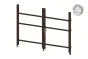 Alu Türrahmen 2-flügelig ohne Füllung (Profil: 63 mm) - Türhöhe: 1440-2000 mm, Anschlag: links, Farbe: schokobraun
