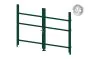 Alu Türrahmen 2-flügelig ohne Füllung (Profil: 63 mm) - Türhöhe: 1440-2000 mm, Anschlag: rechts, Farbe: grün