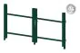 Alu Türrahmen 2-flügelig ohne Füllung (Profil: 63 mm) - Türhöhe: 940-1500 mm, Anschlag: links, Farbe: grün