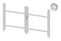 Alu Türrahmen 2-flügelig ohne Füllung (Profil: 85 mm) - Türhöhe: 940-1500 mm, Anschlag: links, Farbe: grau