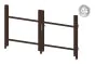 Alu Türrahmen 2-flügelig ohne Füllung (Profil: 85 mm) - Türhöhe: 940-1500 mm, Anschlag: links, Farbe: schokobraun