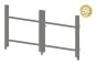 Alu Türrahmen 2-flügelig ohne Füllung (Profil: 63 mm) - Türhöhe: 940-1500 mm, Anschlag: links, Farbe: dunkelgrau 5S