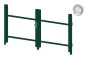 Alu Türrahmen 2-flügelig ohne Füllung (Profil: 63 mm) - Türhöhe: 940-1500 mm, Anschlag: rechts, Farbe: grün