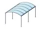 Carport – Farbe: anthrazit, Breite: 3000 mm, Tiefe: 5000 mm, 2500 mm