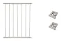 Fenstergitter Classic in Edelstahl, vormontiert - Breite: 98 - 110 cm, Höhe: 100 cm