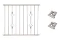 Fenstergitter Prag in Edelstahl, vormontiert - Breite: 120 - 132 cm, Höhe: 100 cm