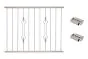 Fenstergitter Prag in Edelstahl, vormontiert - Breite: 132 - 144 cm, Höhe: 100 cm