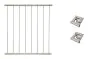 Fenstergitter Classic in Edelstahl, vormontiert - Breite: 110 - 122 cm, Höhe: 100 cm
