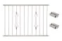 Fenstergitter Prag in Edelstahl, vormontiert - Breite: 144 - 156 cm, Höhe: 100 cm
