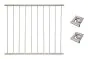Fenstergitter Classic in Edelstahl, vormontiert - Breite: 134 - 146 cm, Höhe: 100 cm