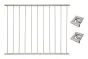 Fenstergitter Classic in Edelstahl, vormontiert - Breite: 146 - 156 cm, Höhe: 100 cm