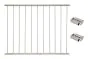 Fenstergitter Classic in Edelstahl, vormontiert - Breite: 146 - 156 cm, Höhe: 100 cm