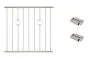 Fenstergitter Paris in Edelstahl, vormontiert - Breite: 108 - 120 cm, Höhe: 100 cm
