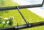 Gewächshaus Rosmarin PRO - Farbe: schwarz, Ausführung: Kunststoffglas 6 mm, Länge: 2780 mm, Breite: 3540 mm, Höhe: 2670 mm