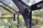 Gewächshaus Rosmarin PRO - Farbe: schwarz, Ausführung: Echtglas 4 mm, Länge: 4130 mm, Breite: 3540 mm, Höhe: 2670 mm