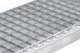 Gitterrost-Stufen 30 x 30 mm, feuerverzinkt, rutschhemmend - Breite: 900 mm, Tiefe: 270 mm