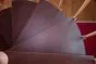 Spindeltreppe Innamincka - Holzart: Buche dunkel, Durchmesser: 118 cm, Metallfarbe: weiß, Abverkauf  