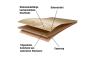 Laminatboden Clicksystem - Modell: PARIS Eiche Dekor, Abmessung: 1292 x 193 x 8 mm