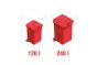 Mülltonnenbox 1-flügelig - Farbe: graualuminium, Breite: 66 cm, Höhe: 116 cm, Tiefe: 80 cm