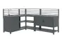Outdoorküche aus Aluminium & Sinterstein - bestehend aus Modul A, B, C, D und 2x Ablagefläche