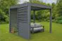 Pergola Dallas aus Stahl & Aluminium - Farbe: anthrazit, Länge: 6000 mm, Breite: 3000 mm, Höhe: 2500 mm