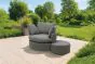 Outdoorsofa Lisboa Hocker rund - Farbe: mittelgrau, Breite x Tiefe x Höhe: ⌀ 800 mm