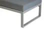Loungesofa 2-Sitzer links Lissabon aus Aluminium - Aluminiumfarbe: graualuminium, Stofffarbe: dunkelgrau