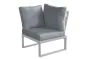 Loungemöbel Lissabon Set 4-teilig - Farbe: graualuminium
