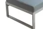 Loungesofa 2-Sitzer rechts Lissabon aus Aluminium - Aluminiumfarbe: graualuminium, Stofffarbe: dunkelgrau