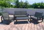 Gartensofa 2-Sitzer Madrid aus Aluminium - Farbe: anthrazit, Tiefe: 780 mm, Breite: 1550 mm, Höhe: 700 mm, Sitzhöhe: ca. 430 mm