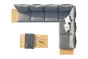Multifunktions-Sitzgruppe Molise aus Aluminium, Aluminiumfarbe: anthrazit, Stofffarbe: dunkelgrau