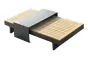 Multifunktions-Sitzgruppe Molise aus Aluminium, Aluminiumfarbe: anthrazit, Stofffarbe: dunkelgrau