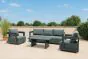 Sitzgruppe Porto - bestehend aus 2x Loungesessel, 1x Loungesofa, 1x Gartentisch, 3x Cover wasserdicht