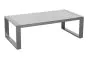 Beistelltisch mit Glasplatte Toledo aus Aluminium - Farbe: graualuminium, Länge: 1280 mm, Breite: 650 mm, Höhe: 410 mm