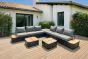 Sitzgruppe Valencia - bestehend aus 2x Loungesofa 2-Sitzer, 2x Loungesofa 1-Sitzer, 1x Loungesofa Eck, 2x Abstelltisch, 2x Kaffeetisch