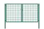 Rohrrahmentor Basic 2-flügelig - Ausführung: grün beschichtet, Höhe: 163 cm, Durchgangslichte: ca. 283 cm