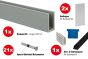 Ganzglasgeländer Komplettset - Ausführung: für aufgesetzte Montage, für Glasstärke: 20,76-21,52 mm, Länge: 5 m