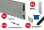 Ganzglasgeländer Komplettset - Ausführung: für vorgesetzte Montage, für Glasstärke: 20,76-21,52 mm, Länge: 5 m