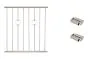 Fenstergitter Paris in Edelstahl, vormontiert - Breite: 96 - 108 cm, Höhe: 100 cm