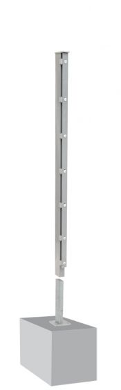 Zaunpfosten Mod. A - Ausführung: verzinkt, für Zaunhöhe: 143 cm, Länge: 148,5 cm, Befestigungspunkte: 8