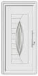 Aluminiumtür Mod. Alu Star 4 weiß - 1100 x 2100 mm (B x H), Anschlag: innen rechts - DIN rechts