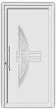 Aluminiumtür Mod. Alu Star 5 weiß - 1100 x 2100 mm (B x H), Anschlag: innen links - DIN links