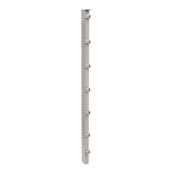 Zaunpfosten Mod. P - Ausführung: verzinkt, für Zaunhöhe: 123 cm, Länge: 128,5 cm, Befestigungspunkte: 7