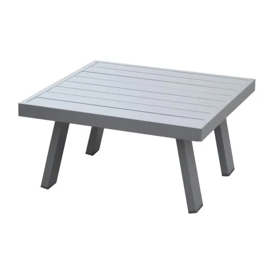 Kaffeetisch quadratisch Lissabon aus Aluminium - Farbe: graualuminium, Maße: 710 x 710 x 380 mm